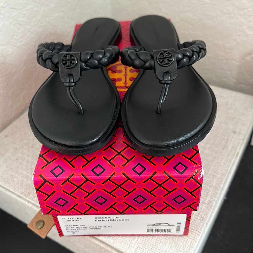 Tory Burch Braided Benton Thong Sandals